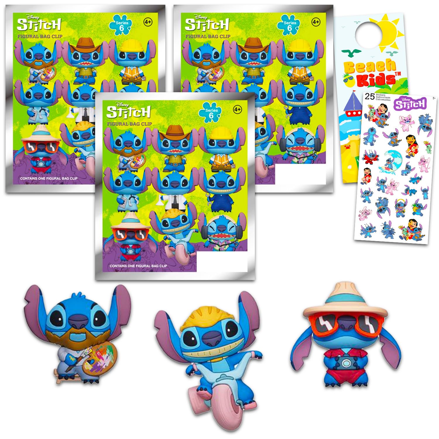Amazon.com: Stitch Blind Bag Bundle - 3-Pack Collectible Figures w